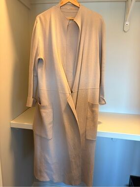 Soia & Kyo Light Beige Long Open Coat